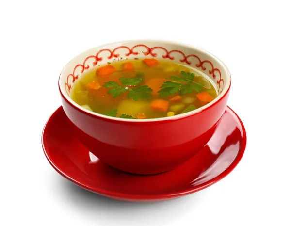 Sopa de verduras frescas — Foto de Stock