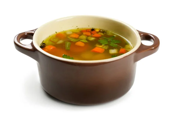 Sopa de verduras frescas — Foto de Stock