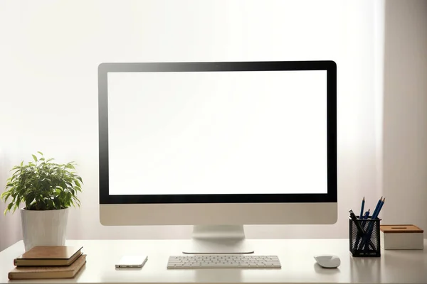 Workplace with modern computer — Stock Photo, Image