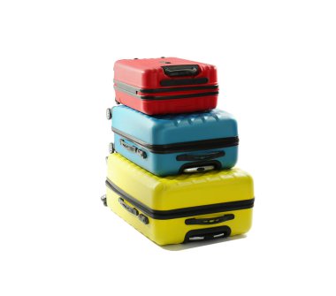 bavul üzerinde beyaz izole