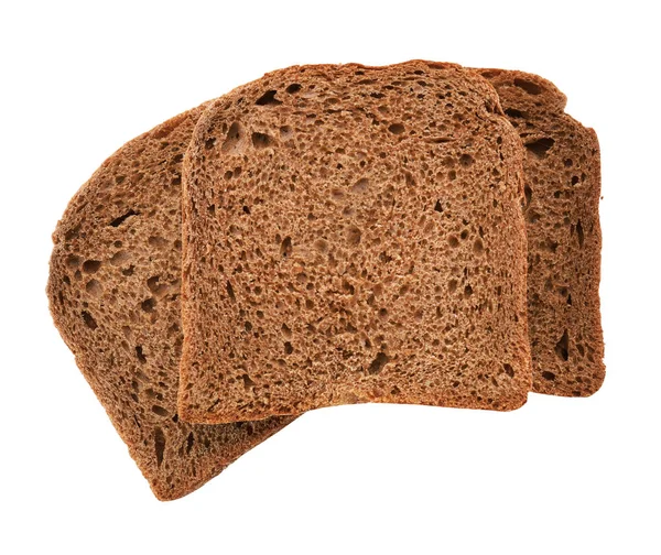 Pan rebanado aislado en blanco —  Fotos de Stock