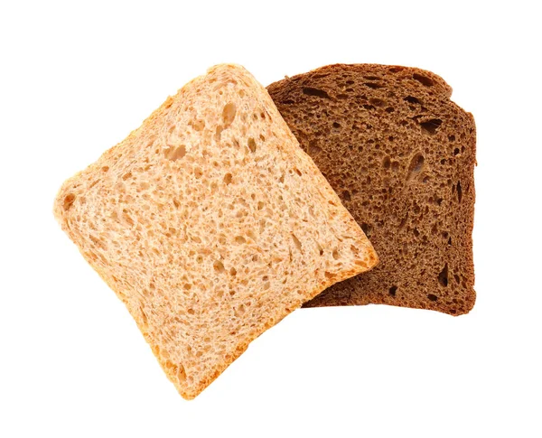 Sliced bread isolated on white — Stock Photo, Image