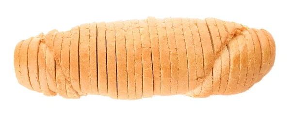 Plátky chleba, izolované na bílém — Stock fotografie