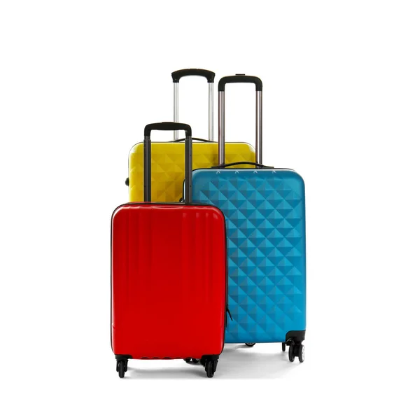 Suitcases isolated on white — Stock Photo, Image