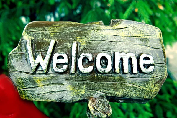 WELCOME signboard on  background — Stock Photo, Image