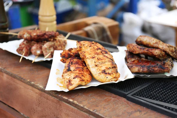 Tasty grilled kebab — Stock Photo, Image