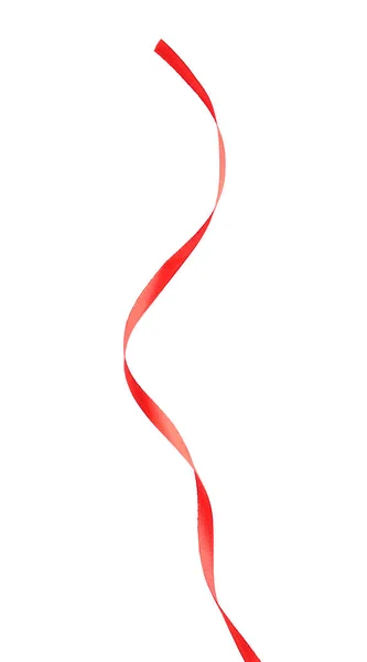 Silk red ribbon — Stock Photo, Image