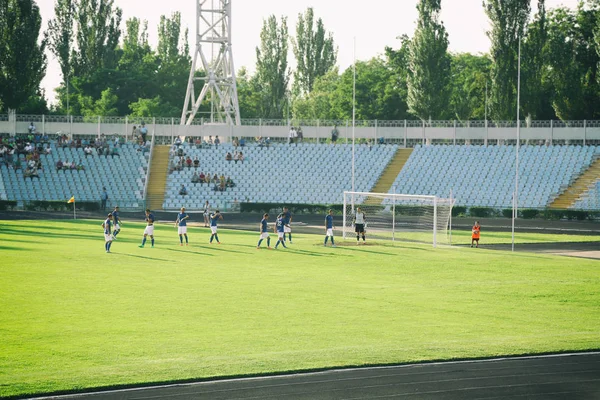 Football match in sunny summer day — Stock Photo, Image