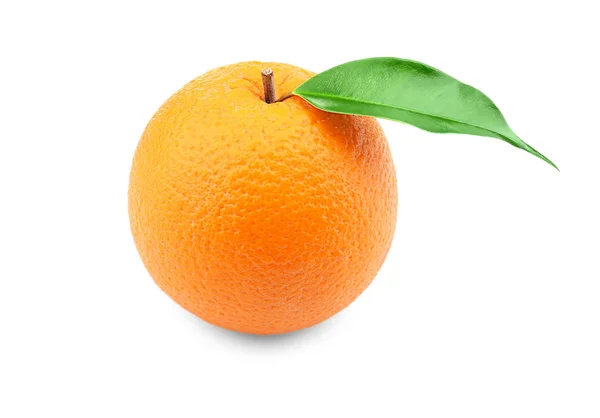Fresh orange with leaf — Stock Photo, Image