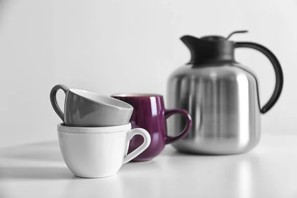 Coffee thermos kettle — Stock Photo, Image