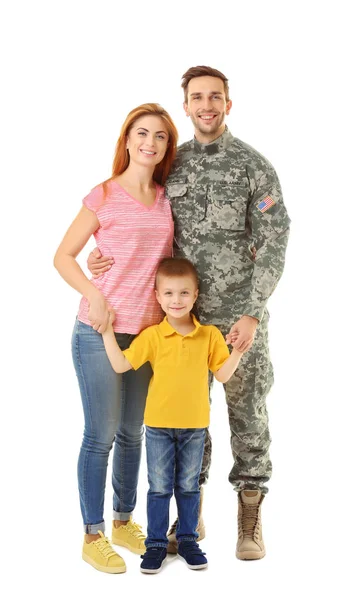 Asker ailesi ile tekrar bir araya — Stok fotoğraf