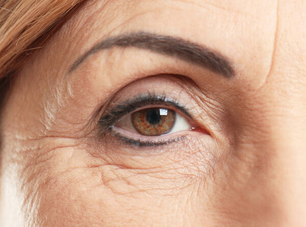 Senior woman face, closeup