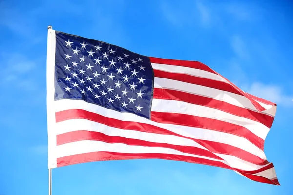 Ruffled American flag — Stock Photo, Image
