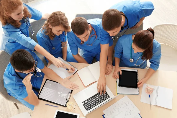 Medical Students Studying University Indoors — Stock Photo, Image