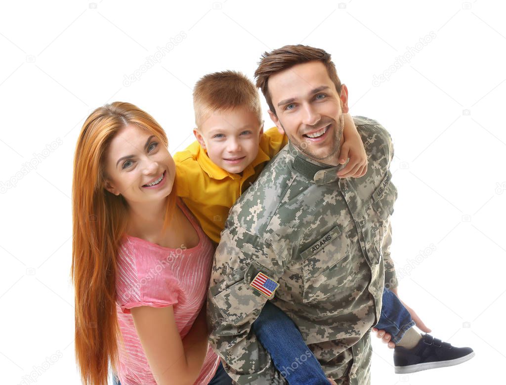 Soldier reunited with family 