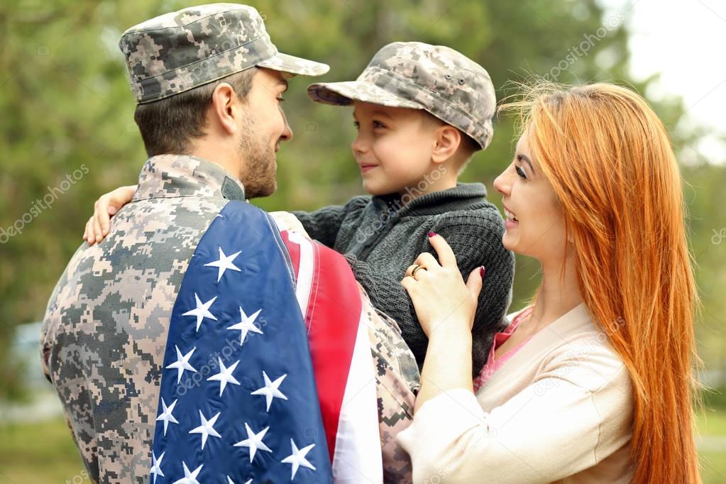 Soldier reunited with family  