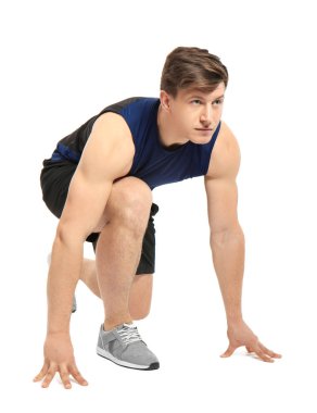 Genç yakışıklı sporcu