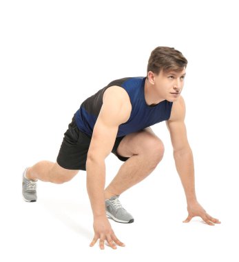 Genç yakışıklı sporcu