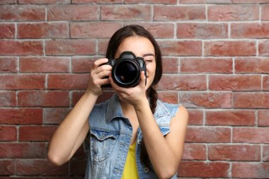 güzel genç fotoğrafçı