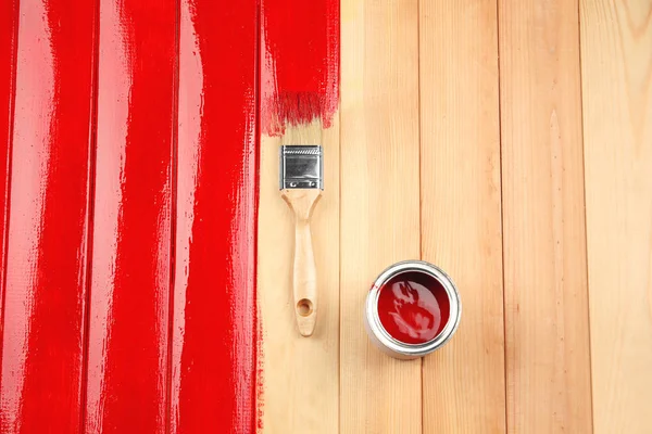 Paint can and brush — Stock Photo, Image