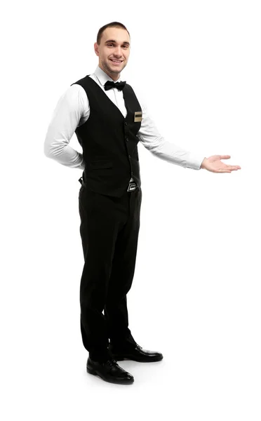 Young handsome waiter — Stock Photo, Image