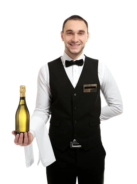 Young handsome waiter — Stock Photo, Image