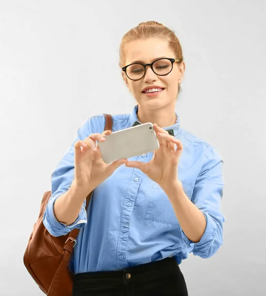 Bella turista femminile — Foto Stock