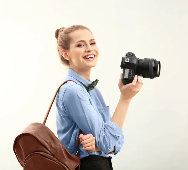 Gyönyörű női turista — Stock Fotó