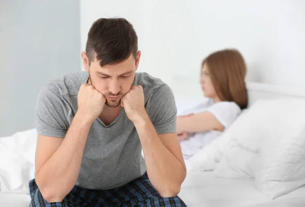 Deprimida pareja después de la pelea — Foto de Stock