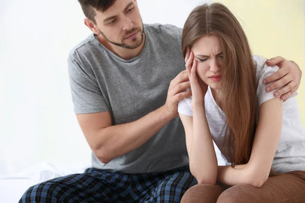 Deprimida pareja después de la pelea — Foto de Stock