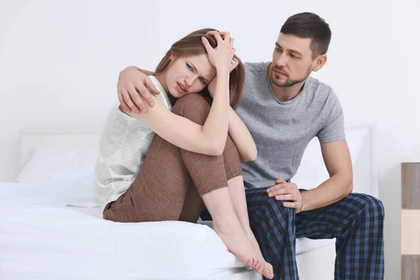 Deprimida pareja después de la pelea — Foto de Stock