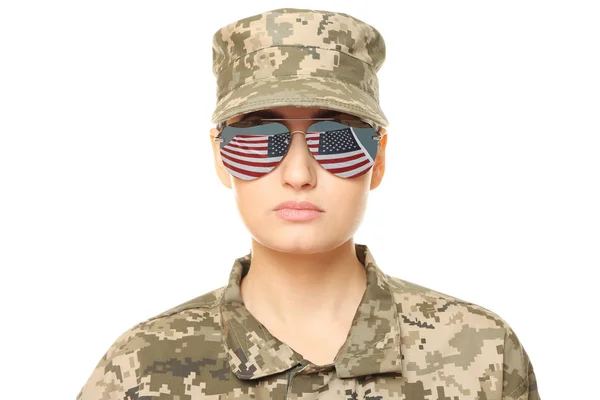 Pretty female soldier — Stock Photo, Image