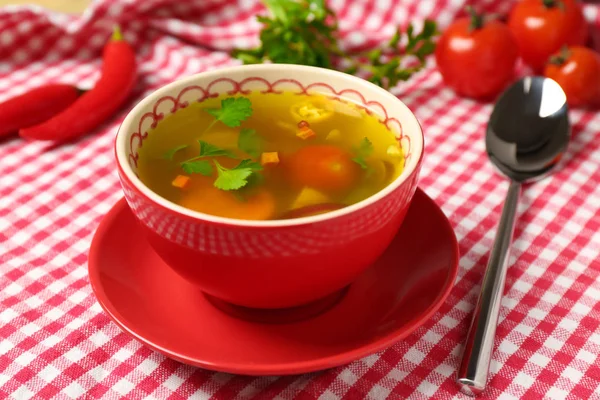 Bol à soupe de légumes frais — Photo