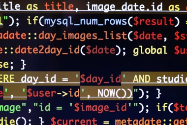 Web sitesi kodları ekranda