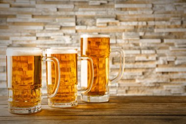 Mugs with cold beer clipart