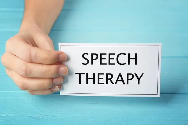 Concepto de terapia del habla — Foto de Stock
