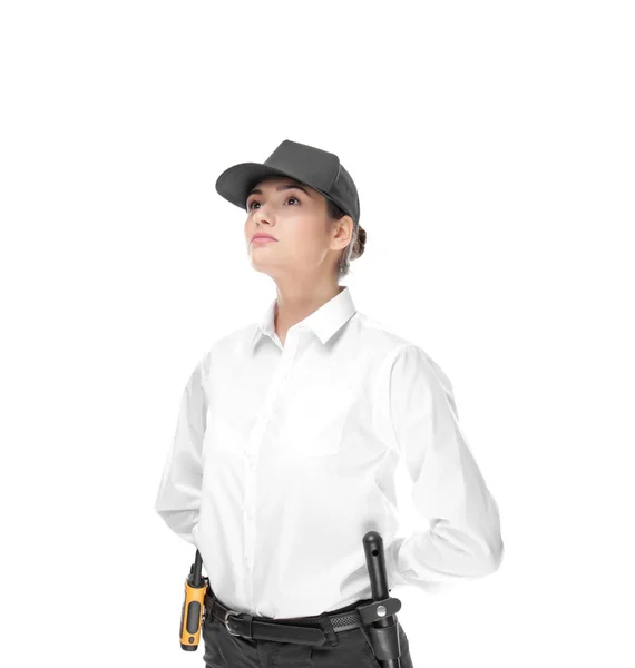 Mujer guardia de seguridad — Foto de Stock