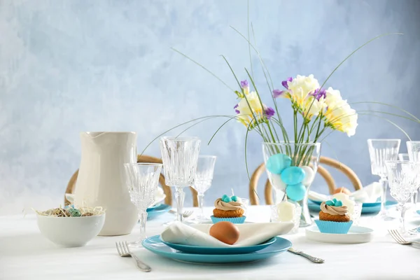 Definição da mesa de Páscoa — Fotografia de Stock