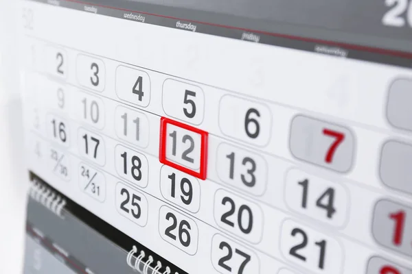 Сторінка календаря з датою — стокове фото