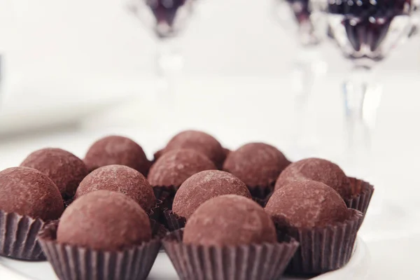 Délicieuses truffes au chocolat — Photo