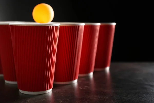 Piala untuk permainan Beer Pong — Stok Foto