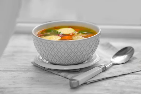 Cuenco con sopa de verduras — Foto de Stock