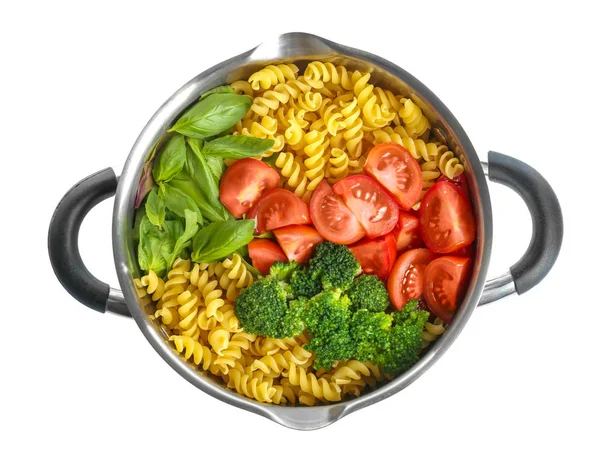 Pasta Fusilli with vegetables — Stock Photo, Image