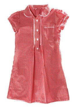 Kırmızı kareli elbisesi 