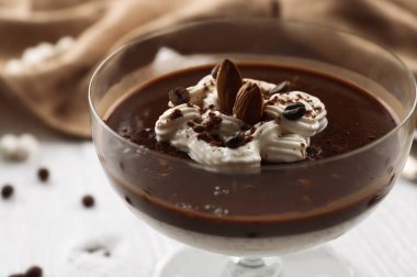 Tasty chocolate mousse clipart