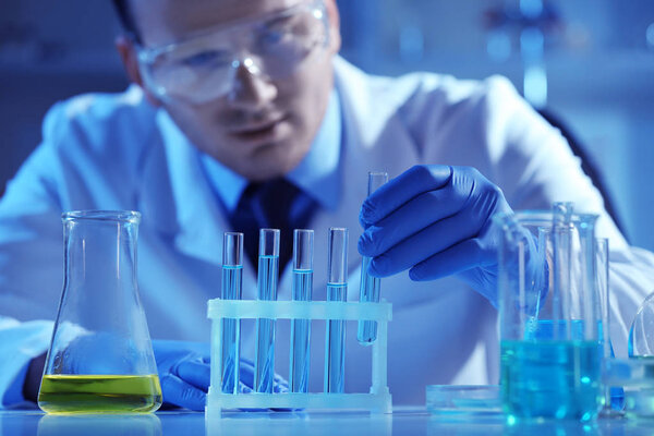Scientist working in laboratory