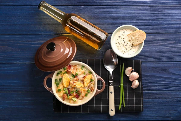Delicious beer cheese soup — Stock Image Delicious beer cheese soup Stock Photo