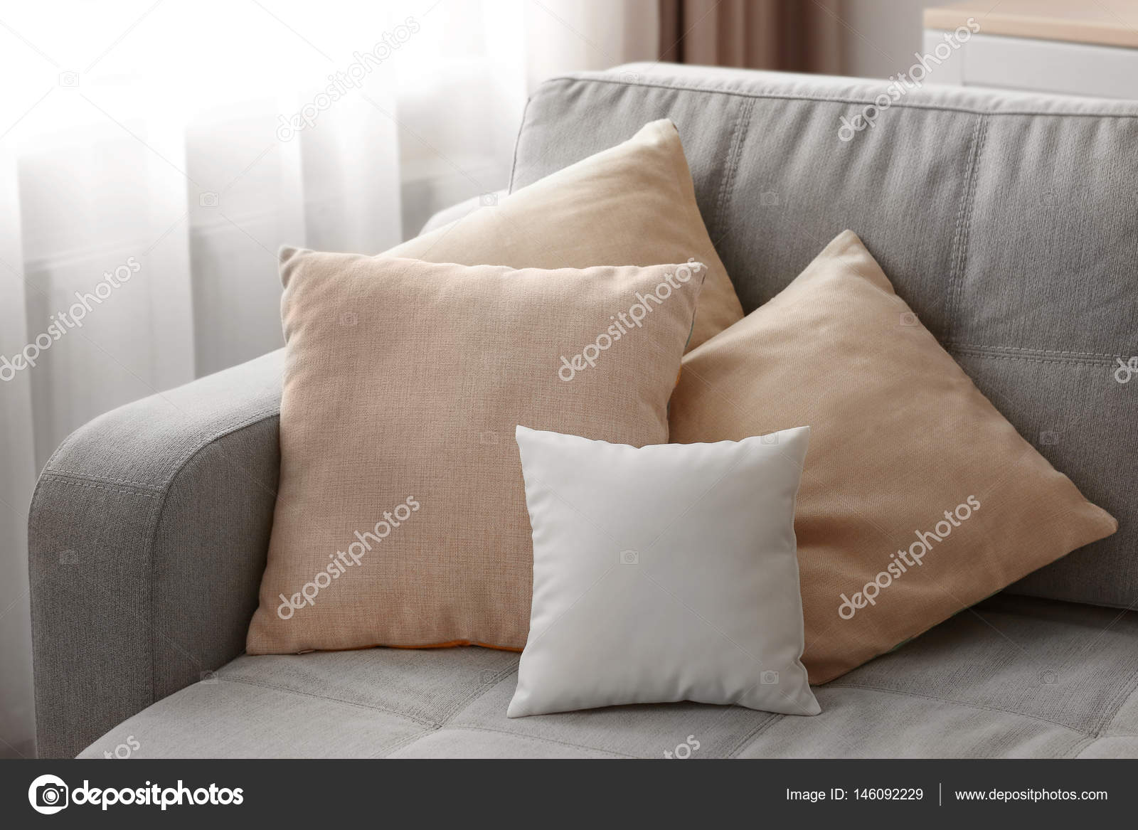 Blank soft pillow — Stock Photo © belchonock #146092229