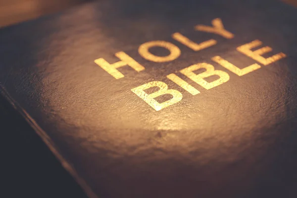 Testo Della Sacra Bibbia Primo Piano — Foto Stock
