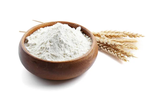 Bowl with flour — Stock Photo, Image